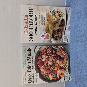 Cooking Light Lot of 2 Cooking Magazines 300 Calorie Main Dishes; One-Dish Meals